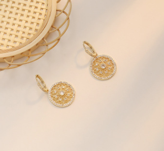 Gold Plated Pin Earrings