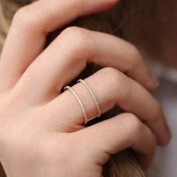 Minimalist Zircon Double Ring