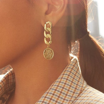 Chunky Chain Drop Earrings