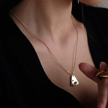 Cheese Slice Pendant Necklace