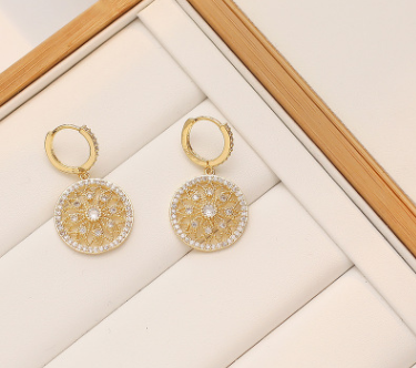 Gold Plated Pin Earrings