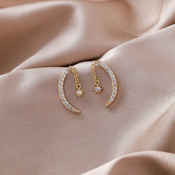 Zircon Moon Earrings