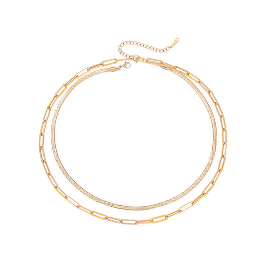 Double Layered Gold Necklace